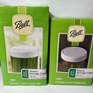 Ball Wide Mouth Plastic Storage Caps Lids BPA Free ~ 1 Lid DAMAGED Canning Jar